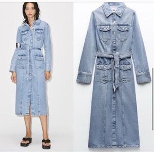 ZARA Shritdress SOLD OUT Denim Classic Wash! sZ M